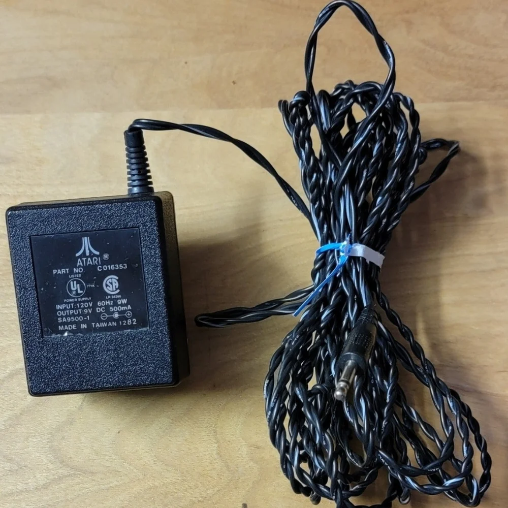 Atari Black Video Game Console with Controllers